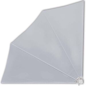 vidaXL Toldo lateral plegable de balc&oacute;n gris 140x140 cm