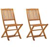 vidaXL Sillas de jard&iacute;n plegables 2 unidades madera maciza de acacia