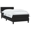 vidaXL Cama box spring con colch&oacute;n cuero sint&eacute;tico negro 90x210 cm
