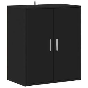 vidaXL Zapatero de madera de ingenier&iacute;a negro 60x35x70 cm