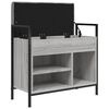 vidaXL Banco zapatero madera de ingenier&iacute;a gris Sonoma 65,5x32x57,5 cm