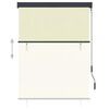 vidaXL Estor enrollable de exterior color crema 120x250 cm