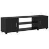 vidaXL Conjunto de mueble de TV 4 pcs Roble Negro Madera contrachapada