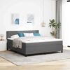 vidaXL Cama Box Spring LED Gris claro y . 180 x 200 cm Tela de Pana
