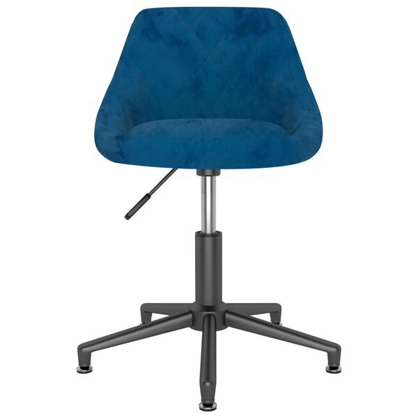 vidaXL Silla de comedor giratoria de terciopelo azul
