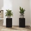 vidaXL Soporte de plantas 2 pcs Roble Negro 20 x 20 x 30 cm