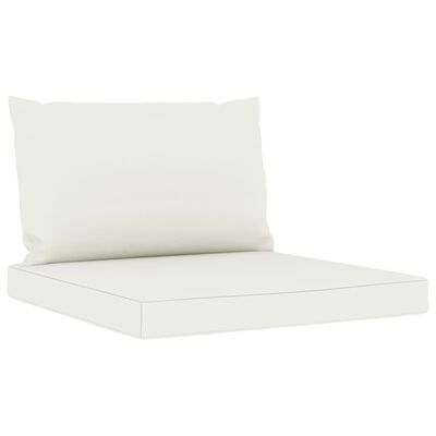 vidaXL Juego de muebles de jardín 10 piezas con cojines blanco crema