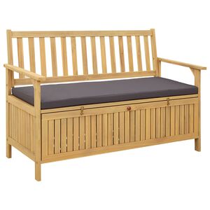 vidaXL Banco de almacenamiento con coj&iacute;n con puerta 120 x 63 x 84 cm