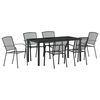 vidaXL Conjunto de Comedor de Jard&iacute;n 7 pcs Antracita