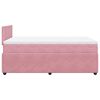 vidaXL Cama box spring con colch&oacute;n terciopelo rosa 120x190 cm