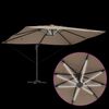 vidaXL Parasol Roma de Brazo Lateral Taupe y Negro 352 x 251 x 265 cm