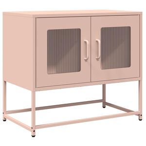 vidaXL Mueble para TV acero laminado en frío rosa 68x39x60,5 cm