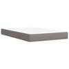 vidaXL Cama box spring con colch&oacute;n tela gris taupe 120x190 cm