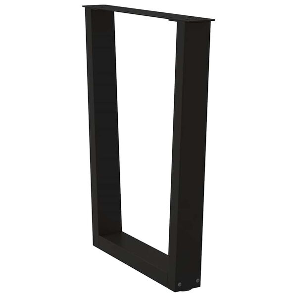 vidaXL Patas para mesa de comedor en forma de V (2 unidades), color negro, 70 x (72-73,3) cm, acero