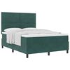vidaXL Cama tipo Box Spring Verde oscuro 140 x 200 cm Terciopelo