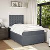 vidaXL Cama box spring con colch&oacute;n terciopelo gris oscuro 120x190 cm