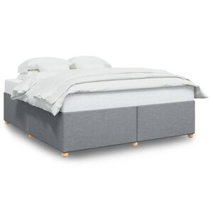 vidaXL Cama sin colch&oacute;n tela gris claro 200x200 cm