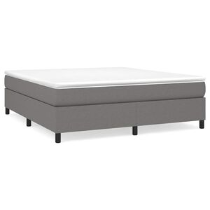 vidaXL Estructura de cama con somier de tela gris oscuro 160x200 cm