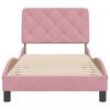 vidaXL Estructura de cama sin colchón terciopelo rosa 90x190 cm