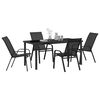 vidaXL Conjunto de Comedor de Jard&iacute;n 5 pcs Negro