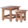 vidaXL Mesas apilables 2 unidades madera maciza de caoba