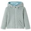 vidaXL Chaqueta infantil con capucha pelo sint&eacute;tico borreguito verde menta 116