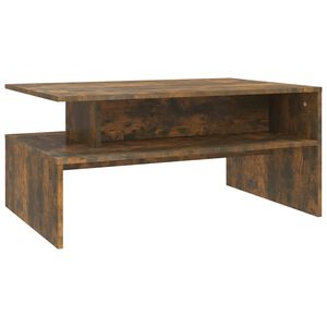 vidaXL Mesa de centro madera de ingenier&iacute;a roble ahumado 90x60x42,5 cm