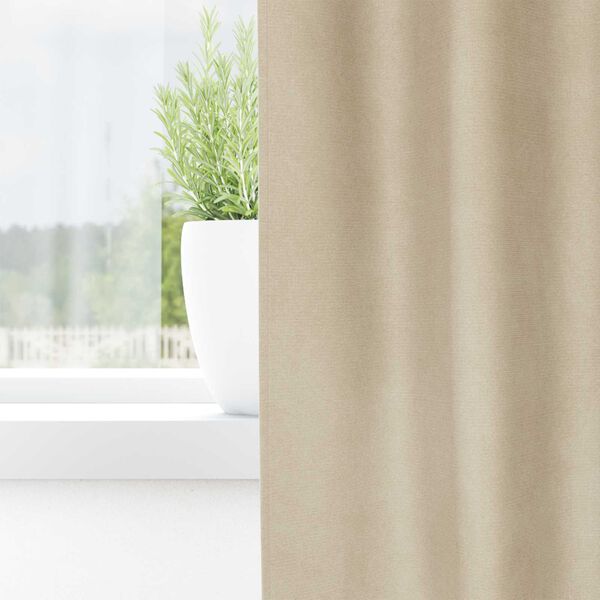 vidaXL Cortinas opacas 2 pcs Crema 140 x 175 cm Terciopelo