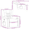 vidaXL Sillón reclinable de masaje eléctrico tela gris claro