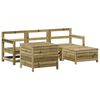 vidaXL Juego de sof&aacute;s de jard&iacute;n 5 piezas madera de pino impregnada