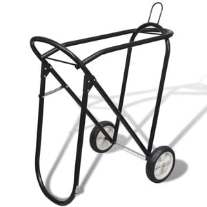 Soporte met&aacute;lico y plegable para silla de montar a caballo