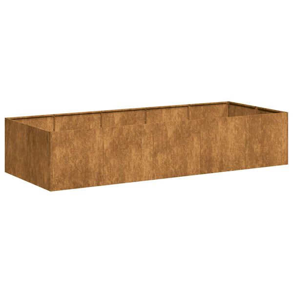 vidaXL Jardinera oxidada 200x80x40 cm acero corten