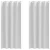 vidaXL Cortinas Opacas con Anillas 2 pcs Gris Pálido 225 x 140 cm
