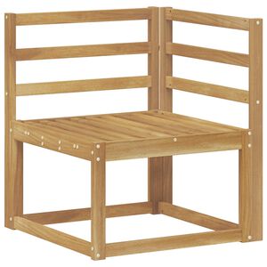vidaXL Sof&aacute; de esquina para exteriores Madera de Acacia S&oacute;lida Blanco