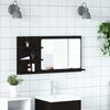 vidaXL Armario de ba&ntilde;o con espejo de roble negro 90x11x45 cm Madera de ingenier&iacute;a