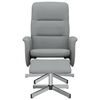 vidaXL Sill&oacute;n reclinable con reposapi&eacute;s tela gris claro