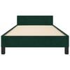 vidaXL Estructura de cama sin colch&oacute;n terciopelo verde oscuro 90x200cm