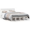 vidaXL Estructura de cama sin colch&oacute;n madera de pino blanca 150x200 cm