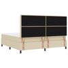 vidaXL Cama tipo Box Spring con colch&oacute;n Crema 200 x 200 cm tela
