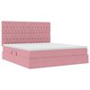 vidaXL Cama con almacenamiento y colch&oacute;n Rosa 180 x 200 cm Terciopelo