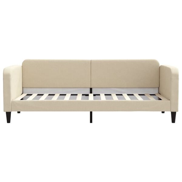 vidaXL Sof&aacute; cama sin colch&oacute;n tela crema 80x200 cm