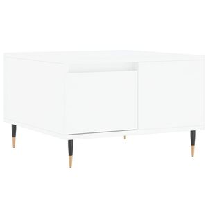 vidaXL Mesa de centro madera contrachapada blanco 55x55x36,5 cm