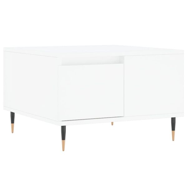 vidaXL Mesa de centro madera contrachapada blanco 55x55x36,5 cm