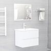 vidaXL Mueble con lavabo madera de ingenier&iacute;a blanco