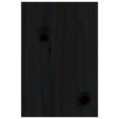 vidaXL Soporte para monitor madera maciza de pino negro 81x20x30 cm