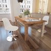 vidaXL Sillas de comedor giratorias 2 unidades cuero sint&eacute;tico blanco