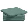 vidaXL Cojines para asiento 4 uds. Terciopelo Verde Mar 40 x 40 x 3 cm