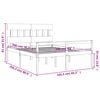 vidaXL Cama para personas mayores con cabecero madera maciza 160x200cm
