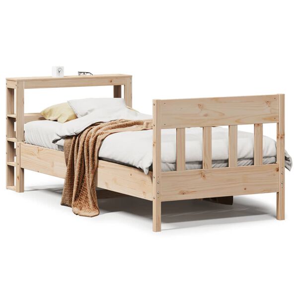 vidaXL Estructura de cama sin colch&oacute;n madera maciza de pino 90x190 cm