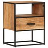 vidaXL Mesita de noche de madera maciza de acacia 40x30x50 cm